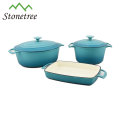 Die Cast Casserole Cooking Pots Utensilios de cocina de hierro fundido